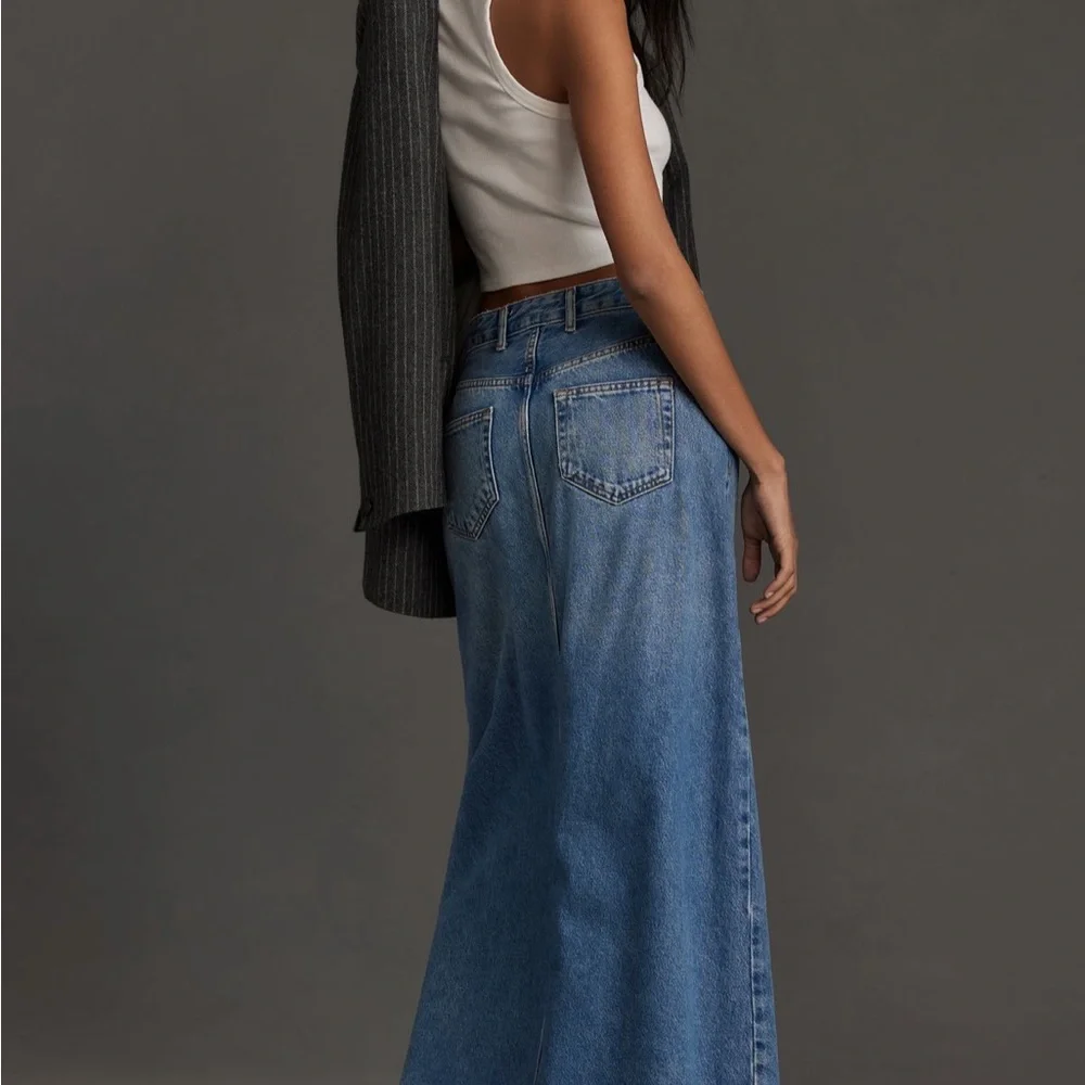 Anthro Denim Skirt - Picture 4 of 7